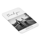 Magnet Flexible Mariage photo de script manuscrit moderne Merci (Côté Droit)