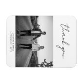 Magnet Flexible Mariage photo de script manuscrit moderne Merci (Horizontal)