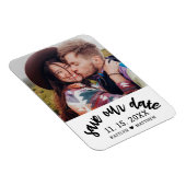 Magnet Flexible Mariage photo de script noir moderne Enregistrer n (Côté Droit)