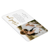 Magnet Flexible Mariage photo de script or moderne Merci (Côté Droit)