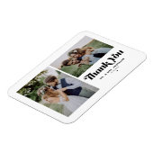 Magnet Flexible Mariage Photo Deux Calligraphie Rétro Noir (Côté Gauche)