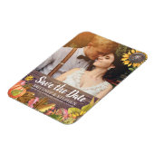 Magnet Flexible Mariage Photo Enregistrer La Date Feuille Maple Ci (Côté Gauche)