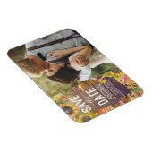 Magnet Flexible Mariage Photo Enregistrer La Date Feuille Maple Ci (Côté Droit)