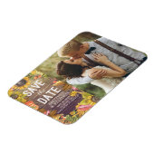 Magnet Flexible Mariage Photo Enregistrer La Date Feuille Maple Ci (Côté Gauche)