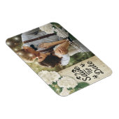 Magnet Flexible Mariage Photo Enregistrer La Date Hydrangeas Lumiè (Côté Droit)