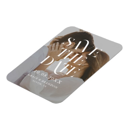 Magnet Flexible Mariage photo minimal moderne chic Enregistrer la (Côté Gauche)