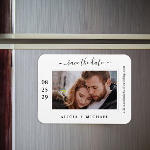 Magnet Flexible Mariage photo minimaliste moderne simple date de s
