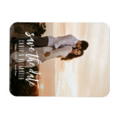 Magnet Flexible Mariage photo moderne simple et élégant Enregistre (Horizontal)