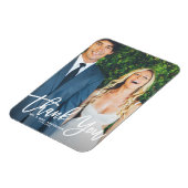 Magnet Flexible Mariage photo rustique Letting main Merci (Côté Gauche)