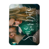 Magnet Flexible Mariage photo script moderne enregistrer la date (Vertical)