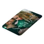 Magnet Flexible Mariage photo script moderne enregistrer la date (Côté Gauche)