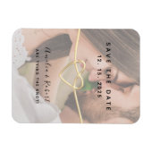 Magnet Flexible Mariage photo simple Enregistrer la date (Horizontal)