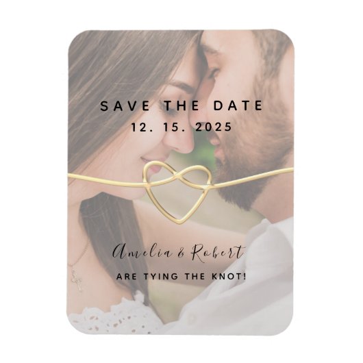 Magnet Flexible Mariage photo simple Enregistrer la date (Vertical)