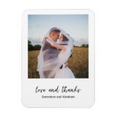 Magnet Flexible Mariage Photo Simple Noir et Blanc Moderne (Vertical)
