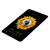 Magnet Flexible Mariage photo tournesol rustique enregistrer la da (Côté Gauche)