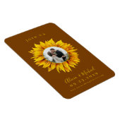 Magnet Flexible Mariage photo tournesol rustique enregistrer la da (Côté Droit)