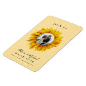 Magnet Flexible Mariage photo tournesol rustique enregistrer la da (Côté Gauche)