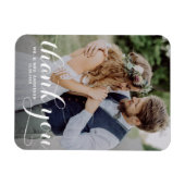 Magnet Flexible Mariage photo White Modern Calligraphy (Horizontal)