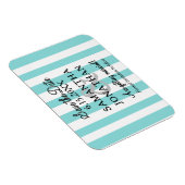Magnet Flexible Mariage Rayures Bleu Blanc Mousse de Mer Côtière (Côté Droit)