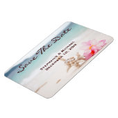 Magnet Flexible Mariage Rings Beach Wedding Enregistrer La Date Ma (Côté Gauche)