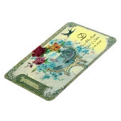 Magnet Flexible Mariage romantique, Floral Rose Date de sauvegarde (Côté Gauche)