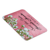 Magnet Flexible Mariage rose contemporain Enregistrer la date (Côté Droit)