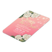 Magnet Flexible Mariage Sauvegarder La Date Hydrangea Fleurs Clair (Côté Gauche)
