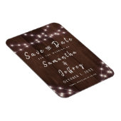 Magnet Flexible Mariage Sauvegarder la date Rustique String Lumièr (Côté Droit)