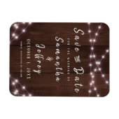 Magnet Flexible Mariage Sauvegarder la date Rustique String Lumièr (Horizontal)
