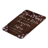 Magnet Flexible Mariage Sauvegarder la date Rustique String Lumièr (Côté Gauche)