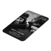Magnet Flexible Mariage Save The Date Photo Noir Et Blanc (Côté Gauche)
