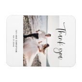 Magnet Flexible Mariage Script Merci photo (Horizontal)