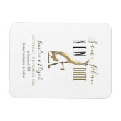 Magnet Flexible Mariage Simple Élégant Reporté (Horizontal)