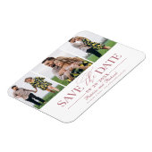 Magnet Flexible Mariage Simple Et Design Enregistrer La Date 3 Pho (Côté Gauche)