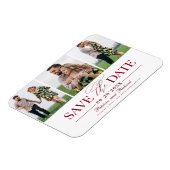 Magnet Flexible Mariage Simple Et Design Enregistrer La Date 3 Pho (Côté Gauche)