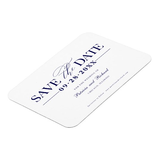 Magnet Flexible Mariage Simple Et Design Enregistrer La Date Non P (Côté Gauche)