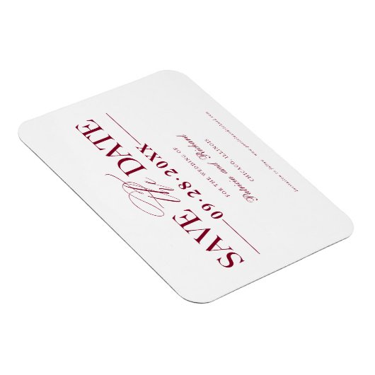Magnet Flexible Mariage Simple Et Design Enregistrer La Date Non P (Côté Droit)