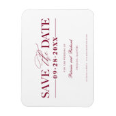 Magnet Flexible Mariage Simple Et Design Enregistrer La Date Non P (Vertical)
