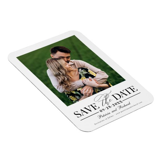 Magnet Flexible Mariage Simple Et Design Enregistrer La Photo Date (Côté Droit)
