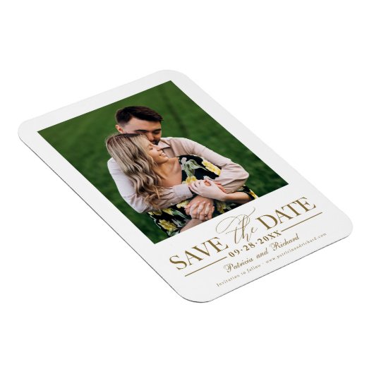Magnet Flexible Mariage Simple Et Design Enregistrer La Photo Date (Côté Droit)