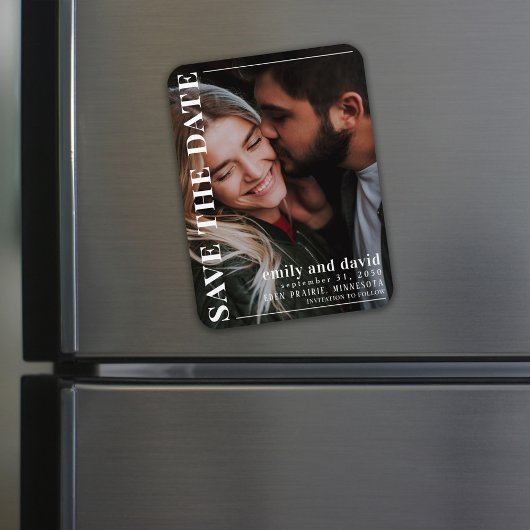 Magnet Flexible Mariage Simple Photo Moderne Save the Date