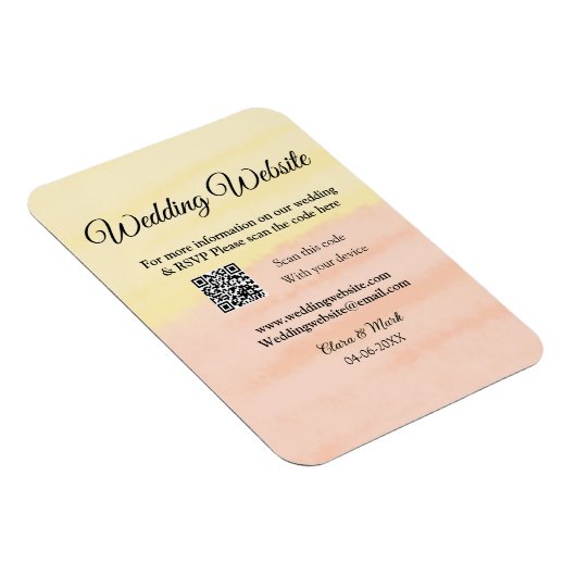 Magnet Flexible Mariage site web ajouter Q R code scanner ajouter (Côté Droit)