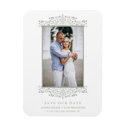 Magnet Flexible Mariage sophistiqué au design chic (Vertical)