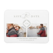 Magnet Flexible Mariage sophistiqué de l'ornement chic initial ten (Horizontal)