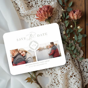 Magnet Flexible Mariage sophistiqué de l'ornement chic initial ten