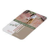 Magnet Flexible Mariage Terracotta Enregistrer La Date Invitation (Côté Gauche)