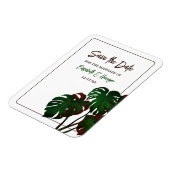 Magnet Flexible Mariage Tropical Monstera Beach Enregistrer la dat (Côté Gauche)