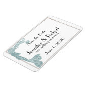 Magnet Flexible Mariage Turquoise Art déco Brown Enregistrer la da (Côté Gauche)