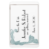 Magnet Flexible Mariage Turquoise Art déco Brown Enregistrer la da (Vertical)