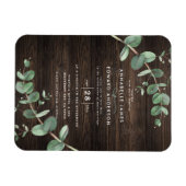 Magnet Flexible Mariage verdure Eucalyptus botanique bois sombre (Horizontal)